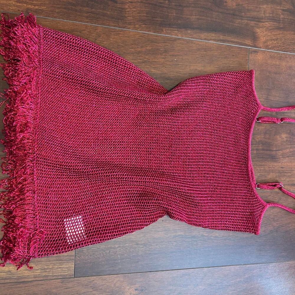 White-fox-boutique Women's Burgundy and Red Dress